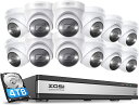 ZOSI 4k poe防犯カメラ12台セット 800万画素防犯カメラp...(3)