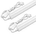 LED蛍光灯 40W形 器具一体型LED蛍光灯 T5 LED 直管 18W led 6000K-6500K 昼光色 天井照明 バーライト ベースライト 120cm 蛍光灯器具セット led照明 工事不要 軽量 連結コード付属 スイッチ付き【2本入り】
