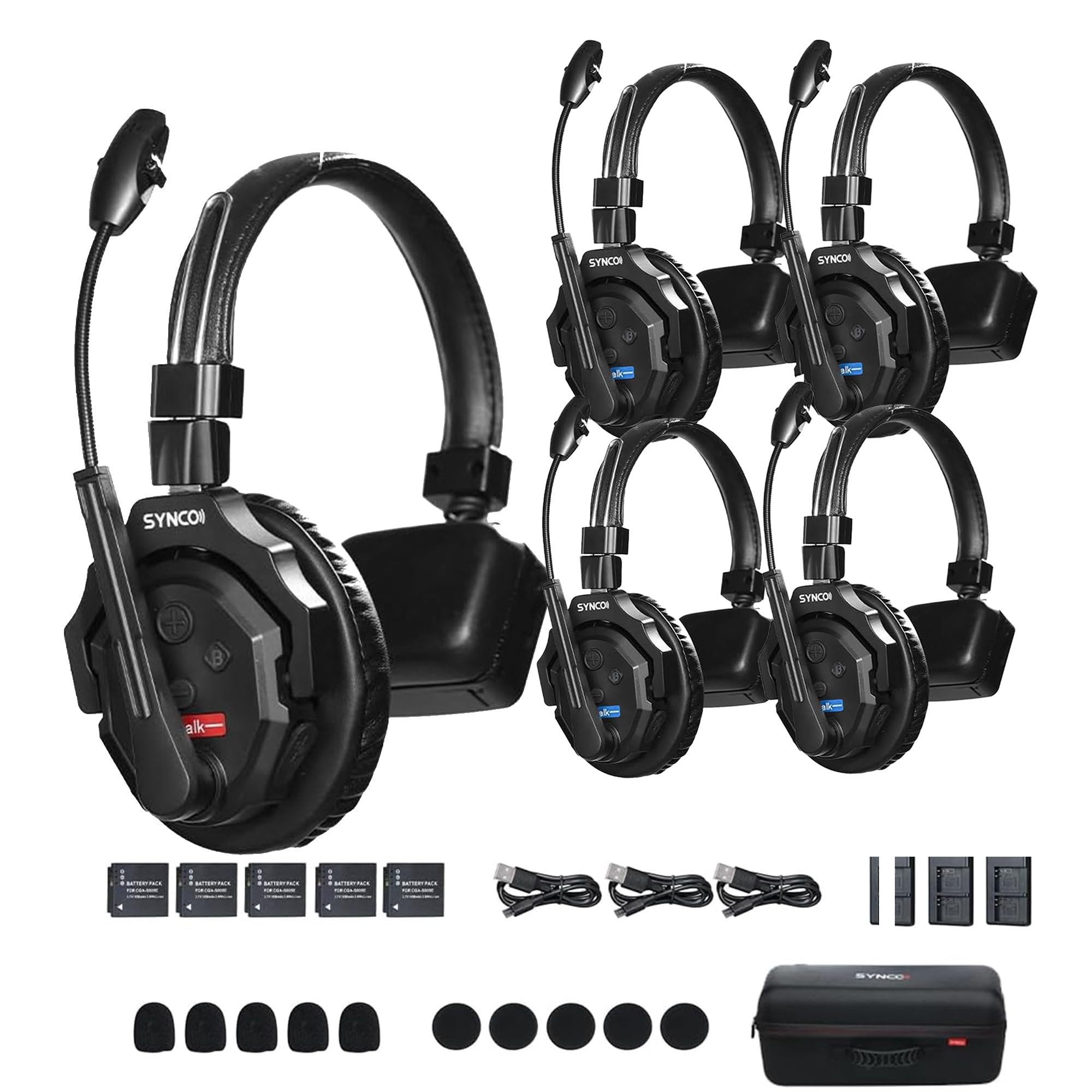 SYNCO XTALK X5 磻쥹إåɥåȥ󥿡ۥ󥷥ƥ 5б 350M/1148ft 3.5mmꥢ륿˥...