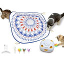猫おもちゃ 自動 ORSDA ペット玩具 室内電動 4in1猫おもちゃ 4つの遊び方 一人遊び子猫自動おもちゃ 猫のプレゼント 寂しさ解消 ねこ狩猟天性満足 ペット用品 キャッチミー マウス 複数ペットの留守番対策 電子取扱説明書(青いボヘミアン)