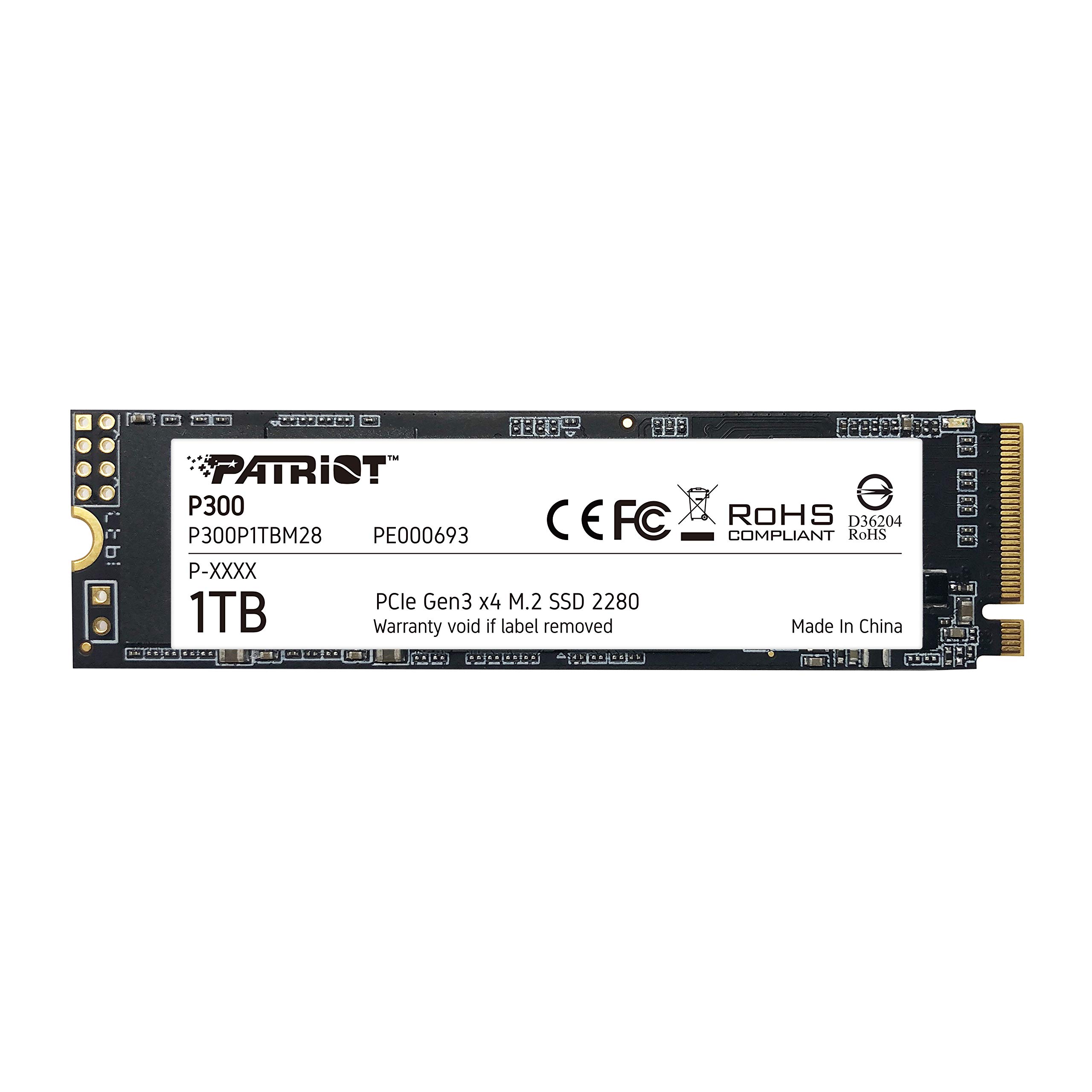 Patriot Memory P300 1TB M.2 SSD 2280 NVMe PCIe Gen 3x4 ¢SSD P300P1TBM28