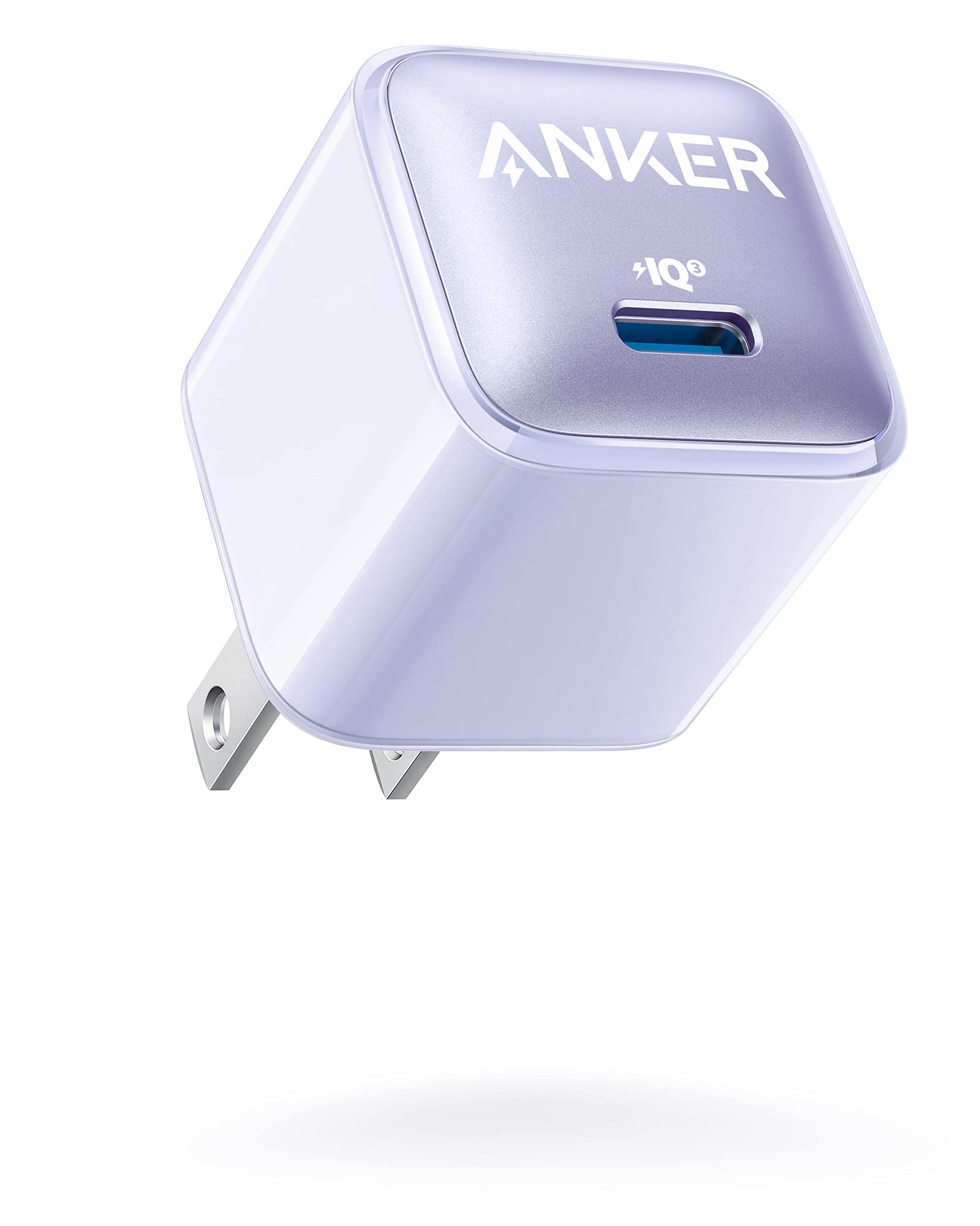 Anker 急速充電器 Anker Nano Charger (20W) USB-C 急速充電器【PSE技術基準適合/PowerIQ 3.0 (Gen2)搭載】iPhone Android その他各種機器対応 (パープル)