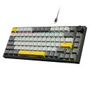 A.JAZZ AK820 有線メカニカルキーボード明月軸 75% 81キーUSB ホットスワップ対応ゴースト防止Gasket構造 RGBバックライト付きTT 5層サイレンサーゲーミングキーボードPBTキーキャップOEMカスタマイズシャフトボディ仕事用/説明