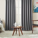 Hansleep カーテン 1級遮光 4枚セット 幅100cm丈220cm グレー 断熱 防寒 防音 省エネ 厚手 無地 おしゃれ 洗える リビング用 (カーテン2枚・レース2枚)(3)