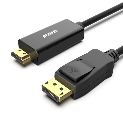BENFEI 2 4K DisplayPort - HDMI 1.8m ֥롢ñ DP 1.2 ԥ塼 to HDMI 1...