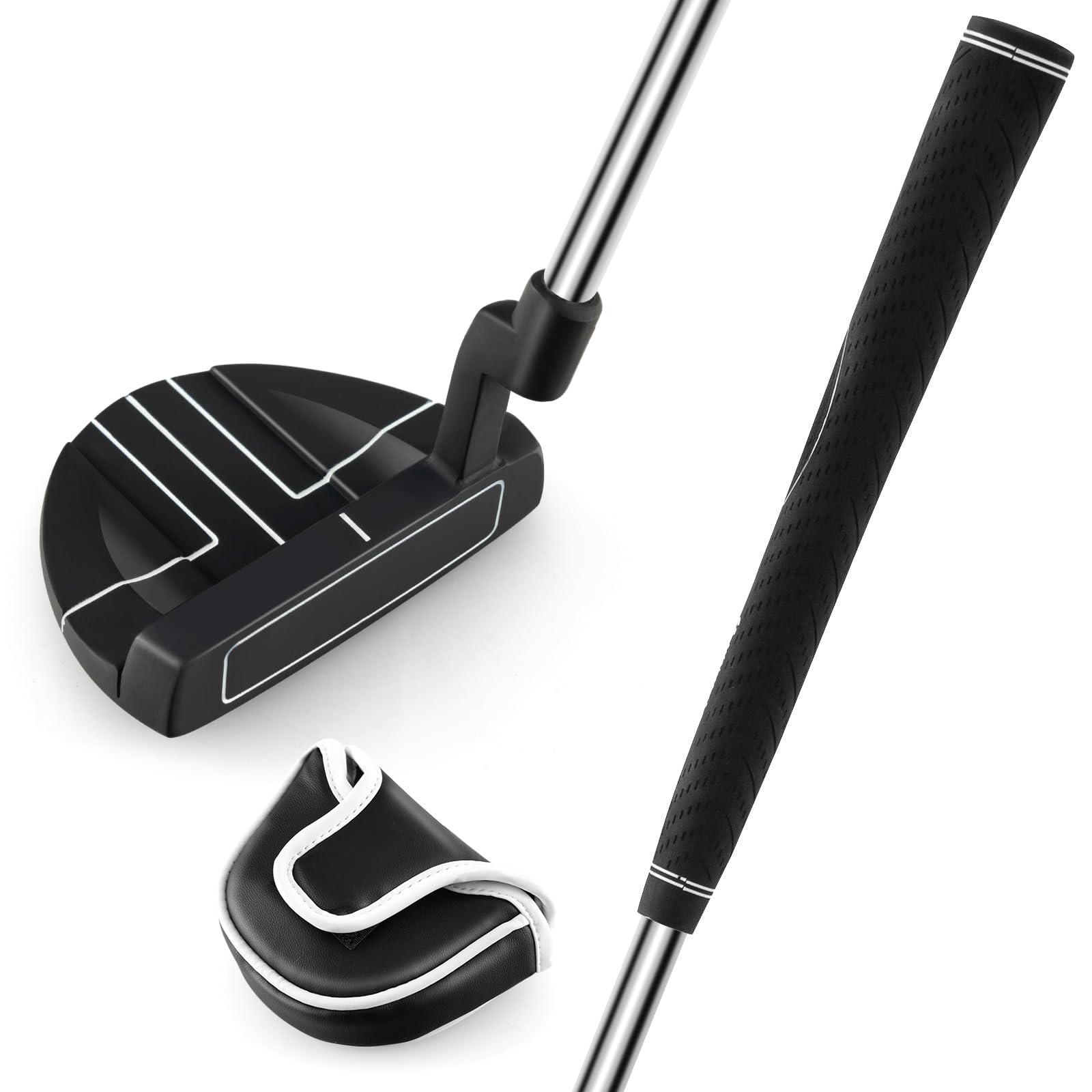 GYMAX ޥåȥѥ   ǥ ݸإåɥС° ٥饤 Ŭå Mallet Putter