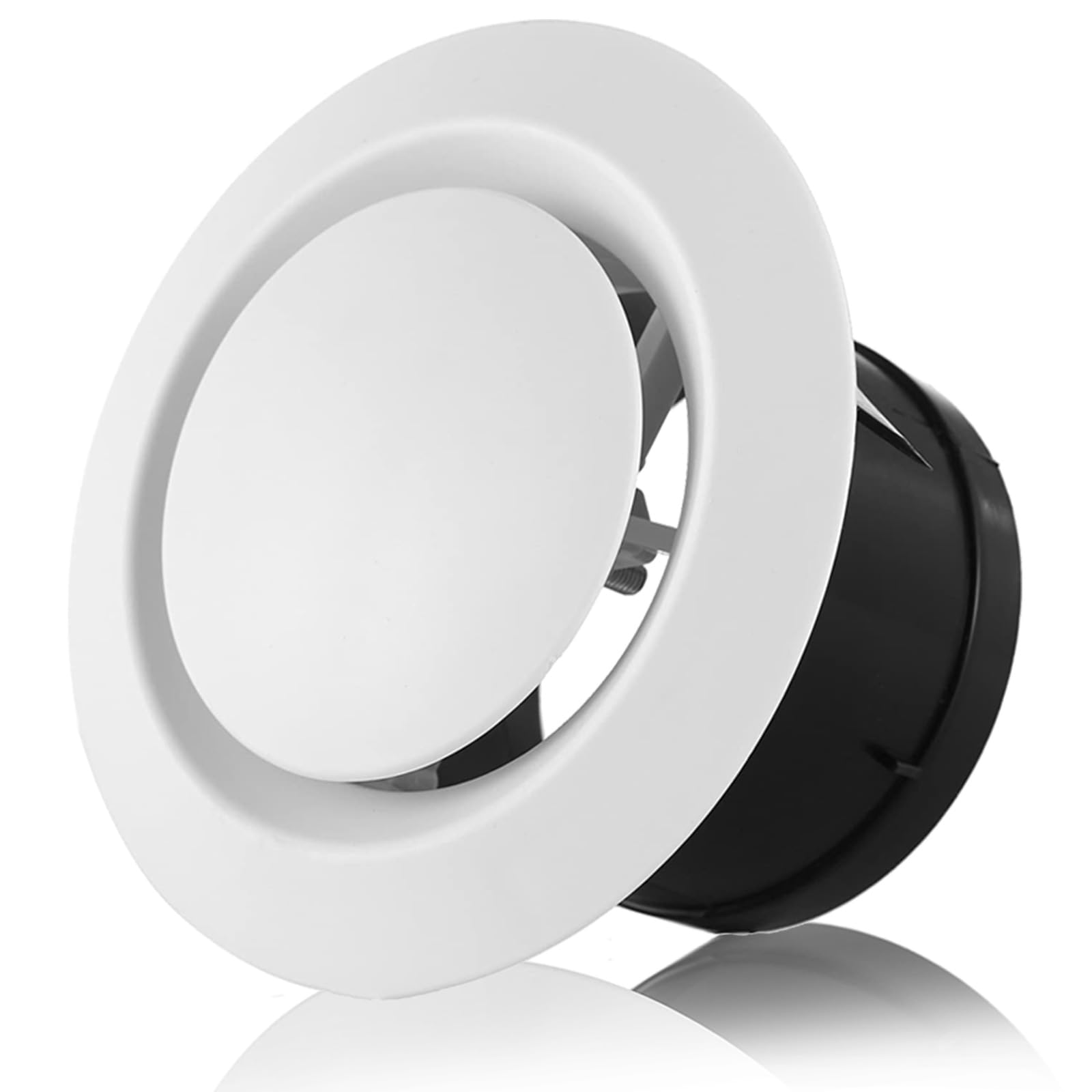 Okryain 換気口 換気口カバー 通気口 回り回転調整 吸気口 ダクト用換気口 屋内換気口 換気部品 自然換気用 ダクトホース/換気ホース/エアコンホース接続用 150mm