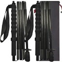 KHEALING トレッキングポール カーボン 折畳み 【超軽量110G】炭素繊維 登山 ポール 5節 2本セット 110/120/130cm ハイキングポール 滑り止め コンパクト 遠足 登山用品 徒歩 キャップ 吸湿発散性に 収納バッグ付 男女兼用 (