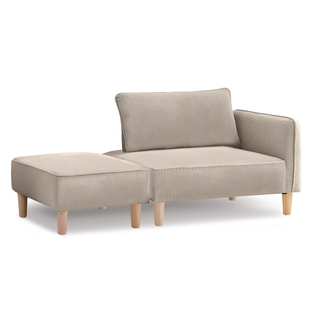[ URBAN ] 片肘ソファ コーデュロイ クッション付 【自由にレイアウト！ソファベッドにもカウチソファ..