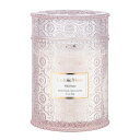 LA JOLIE MUSE アロマキャンドル ローズの香り 木の芯 ガラスの瓶 550g 90時間 ギフト プレゼント