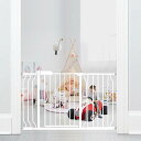 エルフ ベビー(Fairy Baby) ベビーゲート 階段上 ペットゲート ベビーフェンス 突っ張り式 オートクローズ機能 ビデオ付き 扉開閉式 赤ちゃん ゲート ベビーガード 柵 拡張付き 高さ78cm 対象6?36ヶ月 (ホワイト, 取付幅122-13