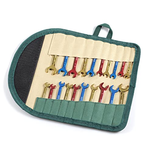 GOLD DEER 薄型スパナセット ミニスパナセット 極薄 コンビネーションレンチ 20本組 ミリ規格 インチサ..