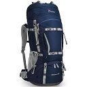 マウンテントップ（Mountaintop）バックパック 70L 防災 リュック 大容量 登山 ザック キャンプ ハイキング アウトドア 旅行 防水 レインカバー付き ロイヤルブルー