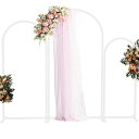 Susire ウェディングアーチスタンド 結婚式 ウェルカムスペース バルーン 造花 骨組み 3点セット 門状 大型 アイアンアーチ ホワイト フラワーアーチ イベント パーティー 卒業式 誕生日 撮影背景アーチ