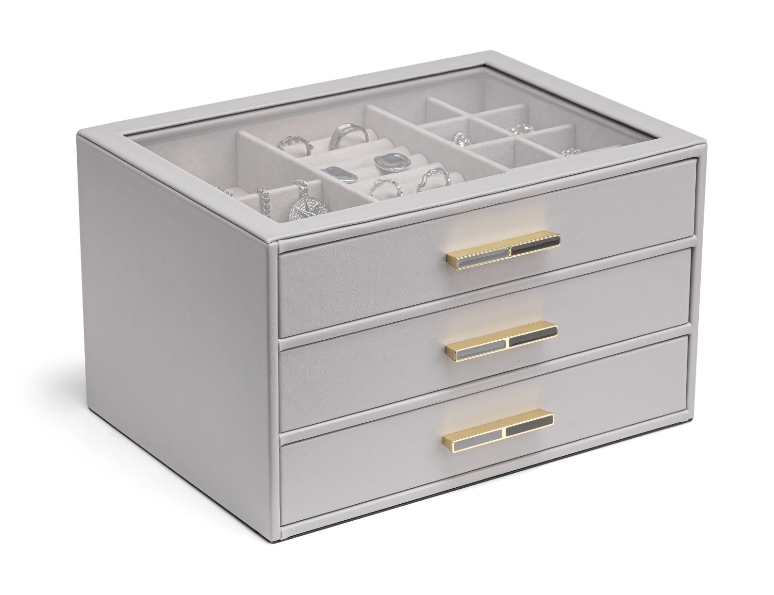 Vlando ジュエリーボックス 大容量 アクセサリーケース ジュエリー 収納 宝石箱 メイクボックス ピアス リング ネックレス イヤリング 小物入れ ボック...