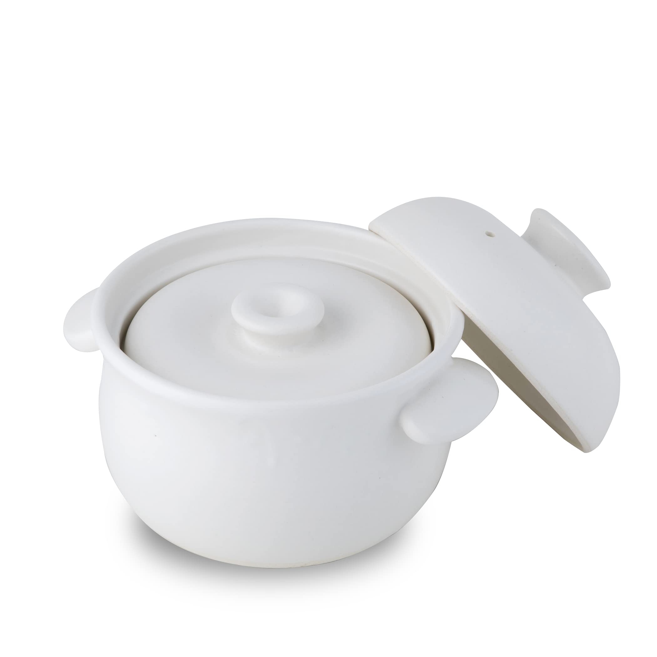 たいせい窯 萬古焼 土鍋 ごはん鍋 3合炊き 白 / 日本製 直火用 電子レンジ対応 食洗機対応 オーブン対応 / 炊飯土鍋 炊飯器 調理器具 昔道具 おひつ ...