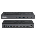 WAVLINK トリプル4Kディスプレイドッキングステーション 15-In-1 USB C ユニバーサル パソコンドック 三重モニター 3xHDMI 2xDisplayPort PD100Wホスト充電 10Gbpsデータ転送 Windows/Mac OS対