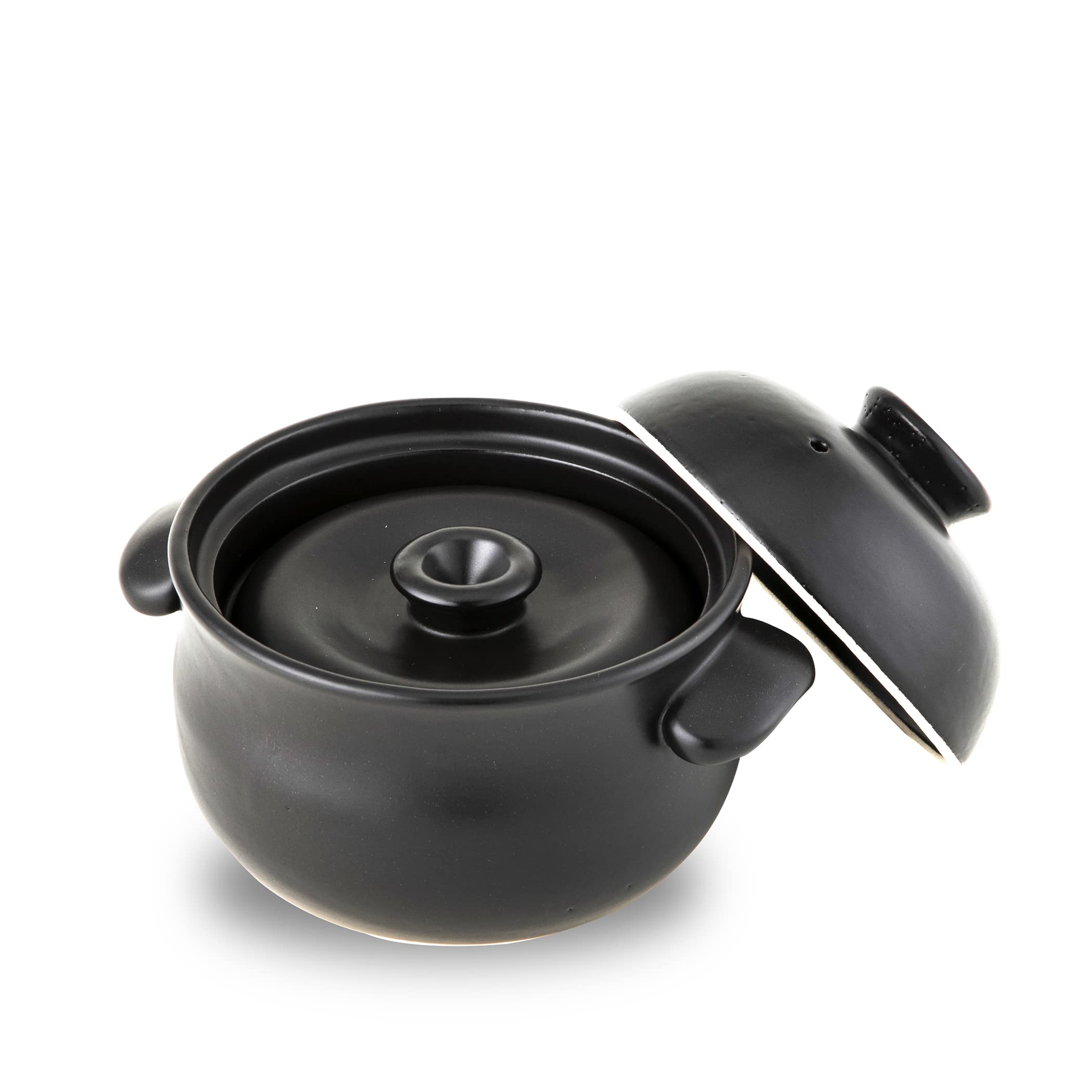 たいせい窯 萬古焼 土鍋 ごはん鍋 2合炊き 黒 / 日本製 直火用 電子レンジ対応 食洗機対応 オーブン対応 / 炊飯土鍋 炊飯器 調理器具 昔道具 おひつ ...