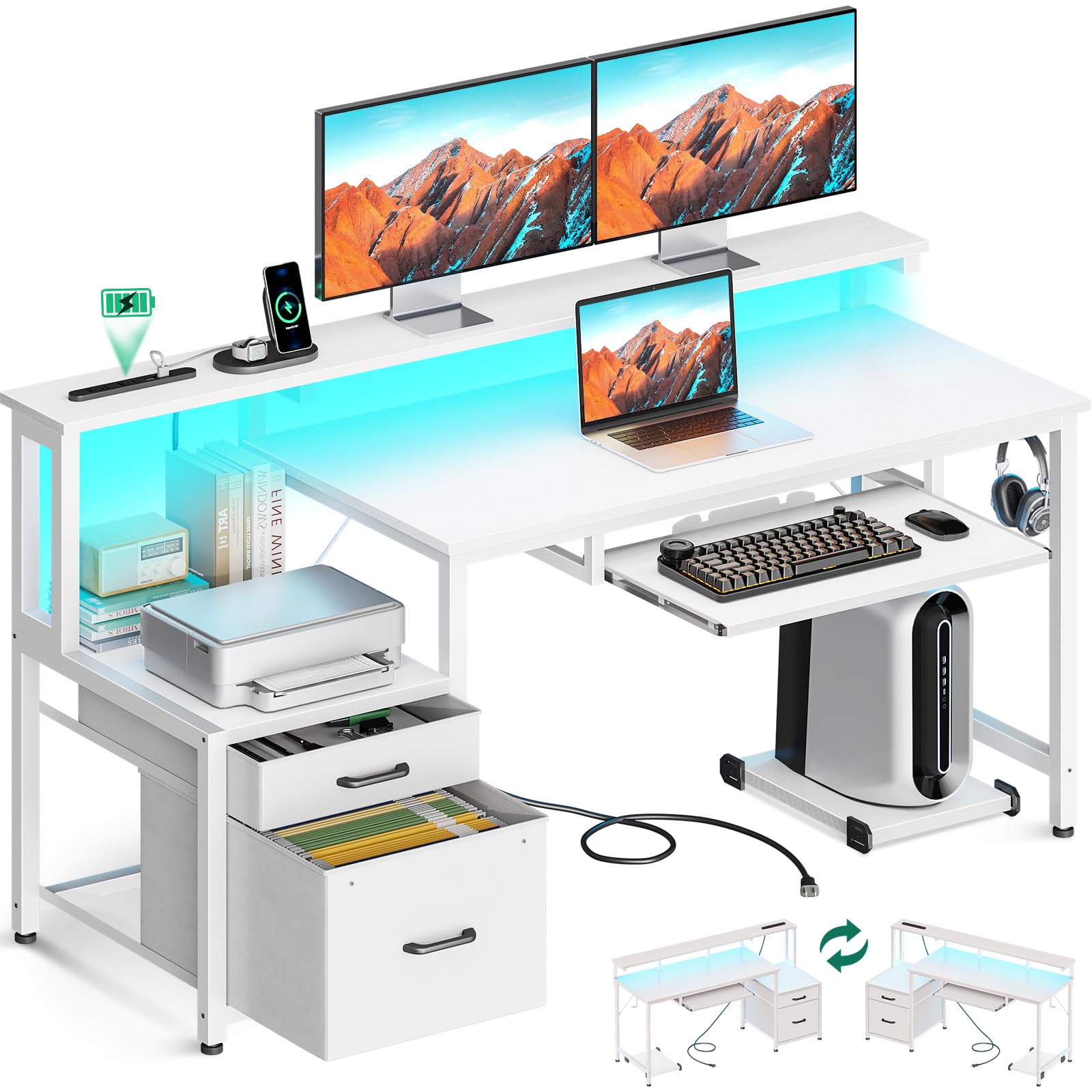 AODK ѥǥ ߥ󥰥ǥ Ф&ܡɥ饤դ 140cm  pcǥ computer desk &...