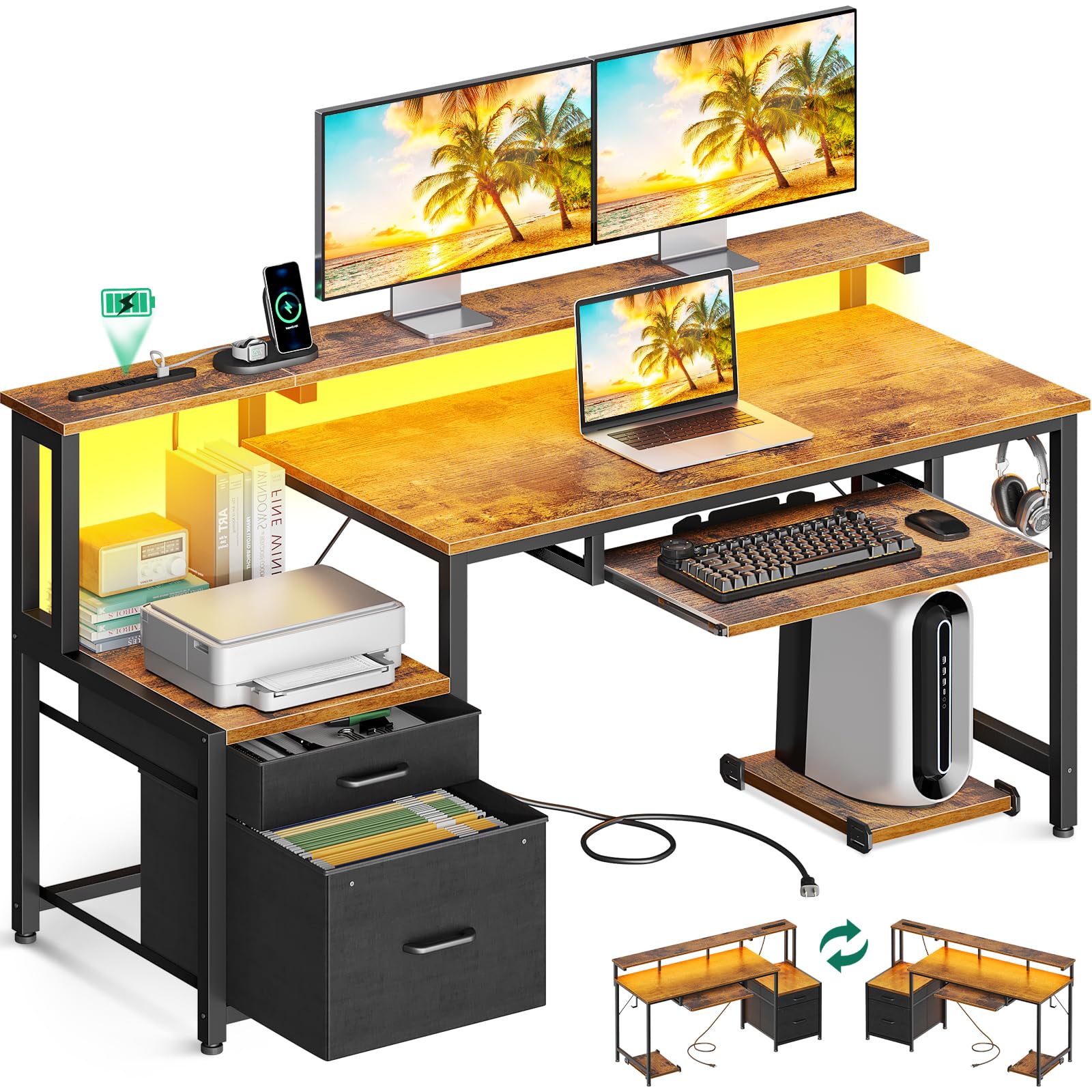 AODK ѥǥ ߥ󥰥ǥ Ф&ܡɥ饤դ 140cm  pcǥ computer desk &...