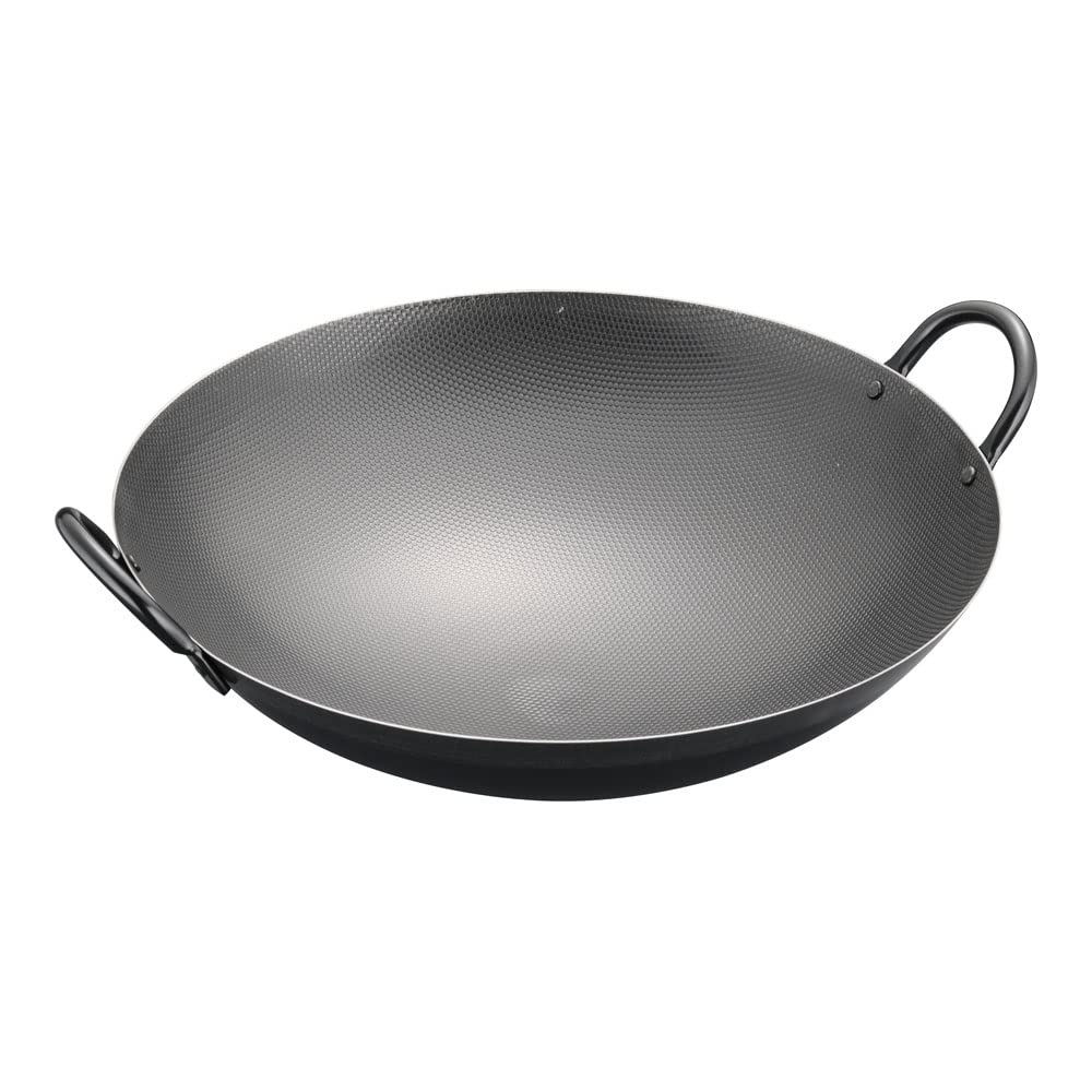 遠藤商事 中華鍋 業務用 両手 スーパーエンボス加工 33cm 鉄 日本製 ATY7633