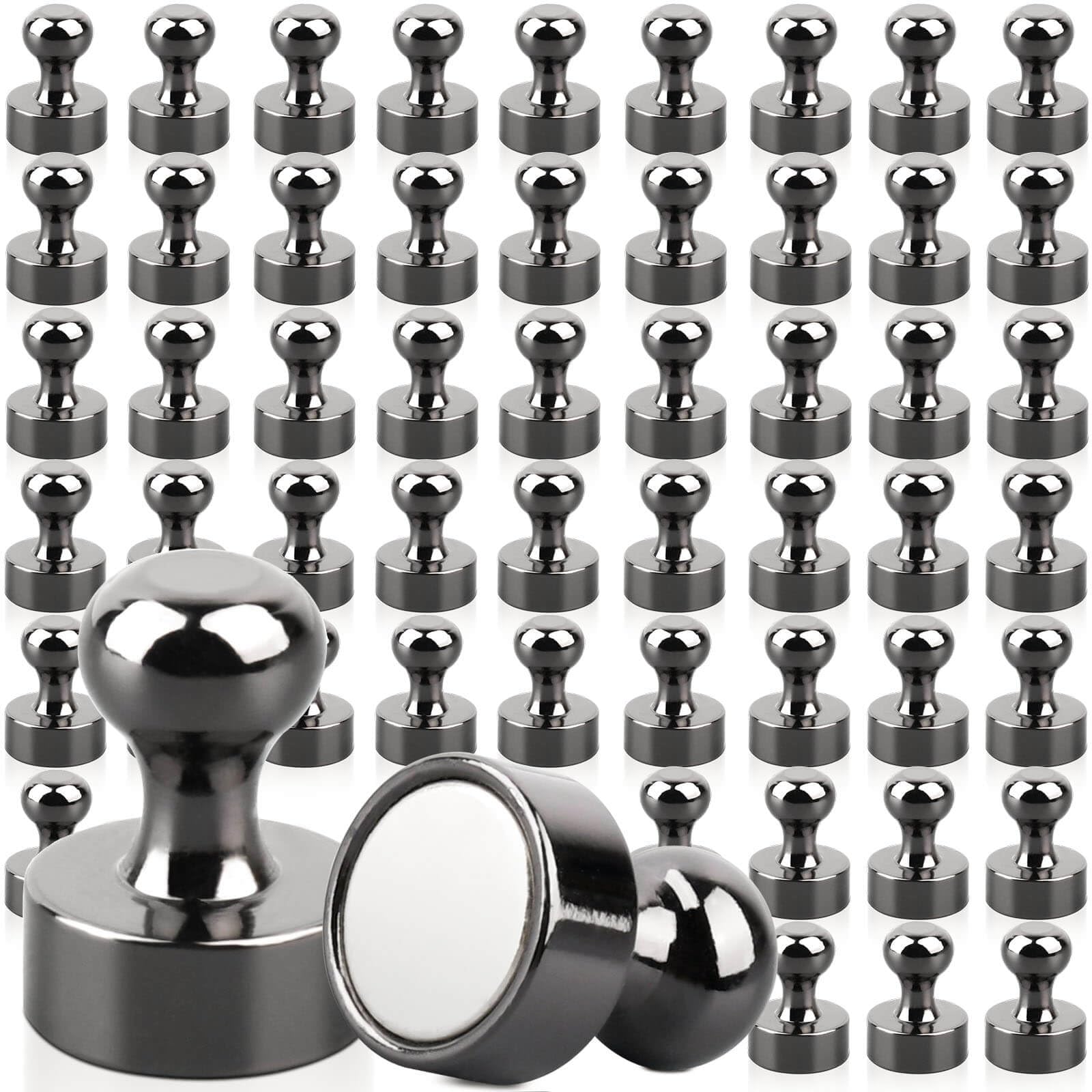 54個 超強力マグネットピン 磁石押しピン 強力ネオジム磁石 マグネット 強力 かわいい冷蔵庫 適合写真 地図 吸着在掲示板 事務所 ホワイトボード 磁石 超強力 ネオジウム ピン 明るい黒