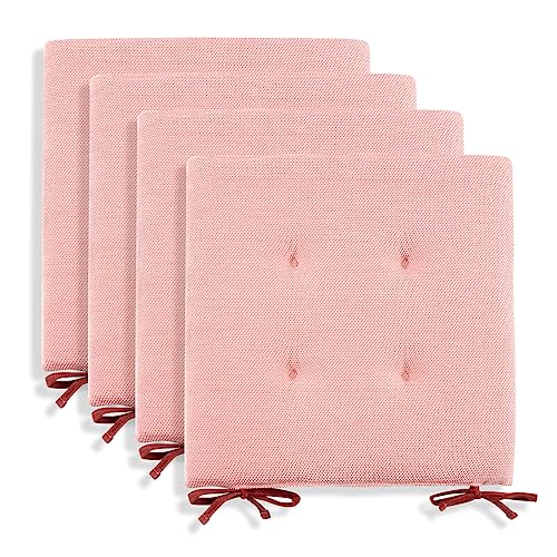 JEMA ジェマ 椅子用クッション 4枚セット チェアパッド シートクッション ダイニング用 座布団 チェア..