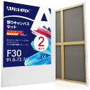 AUREUO 張りキャンバス セット F30 (91.0cmX72.7cm) 中目 綿化繊混紡 2枚 初心者 絵画用具 芸術絵創作 現代油絵 美術装飾 水彩画・...