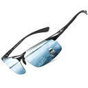 DUCO スポーツサングラス メンズ 偏光サングラス ブルー UV400保護 高級炭素繊維素材(Carbon Fiber) 超軽量 運転/自転車/釣り/野球/スキー/ランニング/ゴルフ用 8277
