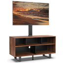 FITUEYES テレビ台 テレビボード ローボード スタンド付き 高さ調節可能 幅約106cm 奥行40cm 高さ137cm 32型~70型適応 ウォールナット 掃除簡単 耐荷重50kg TW-W31061WD