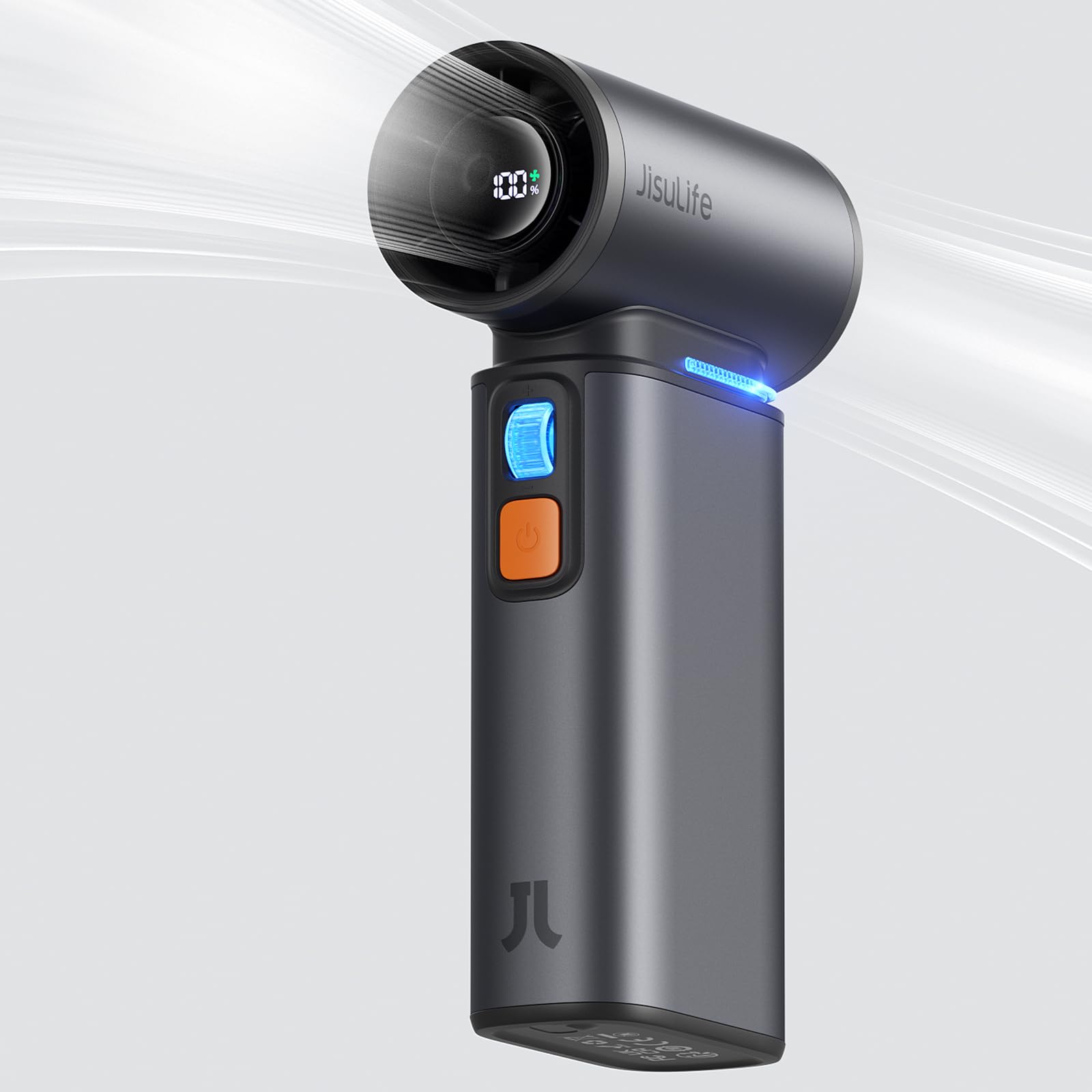 JISULIFE 2 in 1 多機能 ハンディファン 小型扇風機 電動エアダスター 9000mAh 大容量バッテリー 充電..