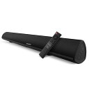 Aning サウンドバー テレビ スピーカー 2.0ch DSP搭載 80W出力 Bluetooth/HDMI ARC/光デジタル/AUX/USB対応 ワイヤレス ホームシアタースピーカー 重低音調整可能 壁掛け 【日本語説明書】 黒