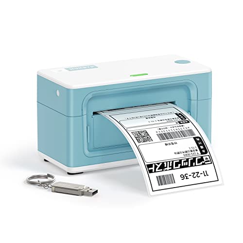 MUNBYN 感熱プリンター 日本郵便 クリックポスト USB接続 高速 ワンクリック設定可能 ホーム オフィス 配送 食物 倉庫 郵便 配達 小包 物流用 Win/Mac対応 サーマルラベルプリンター A6サイズ 102x152mm（最大） シールプリン