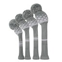 ゴルフ ヘッドカバー ニット セット 4枚セットセット、ゴルフクラブドライバーウッド(460 cc)*1フェアウェイウッド* 2とハイブリッドフェアウェイ*1 ...