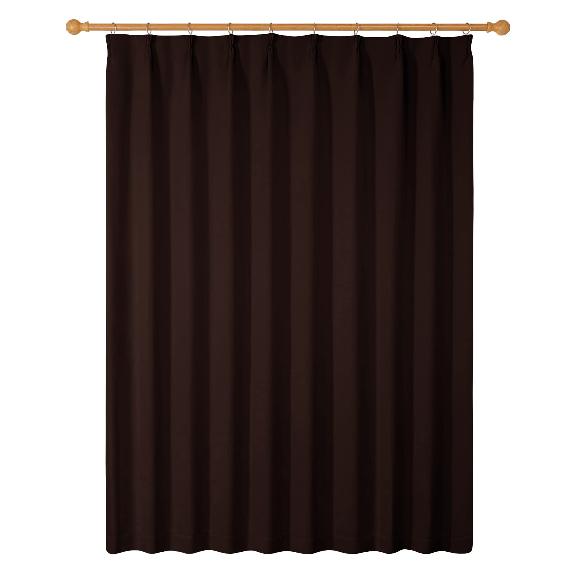 楽天生活応援ショップ　楽天市場店Deconovo 1級遮光カーテン 1枚入 幅150cmx230cm チョコレート 全12色 間仕切り UVカット 断熱 防寒 おしゃれ 節電対策 昼夜目隠し ドレープカーテン ベッドルーム タッセル付き