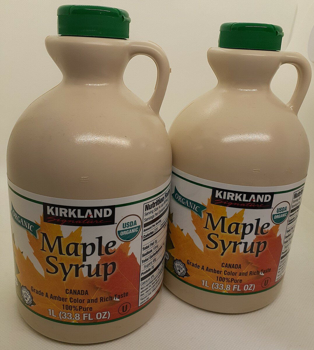 2本セット コストコ オーガニック KIRKLAND カークランド シグネチャー オーガニックメープルシロップ 1329g 大容量