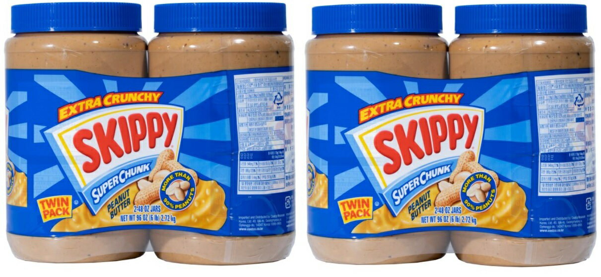 SKIPPY スキッピー ピーナッツバター スーパーチャンク 2.72kg(1.36kg×2) × 2 セット 全国一律送料無料 あす楽 賞味期限 2025/5/13 全国一律送料無料 ローストしたピーナッツを使用した、クランチーなピーナッツバタースムーズにスプレッドできますまとめ買いでお得 2