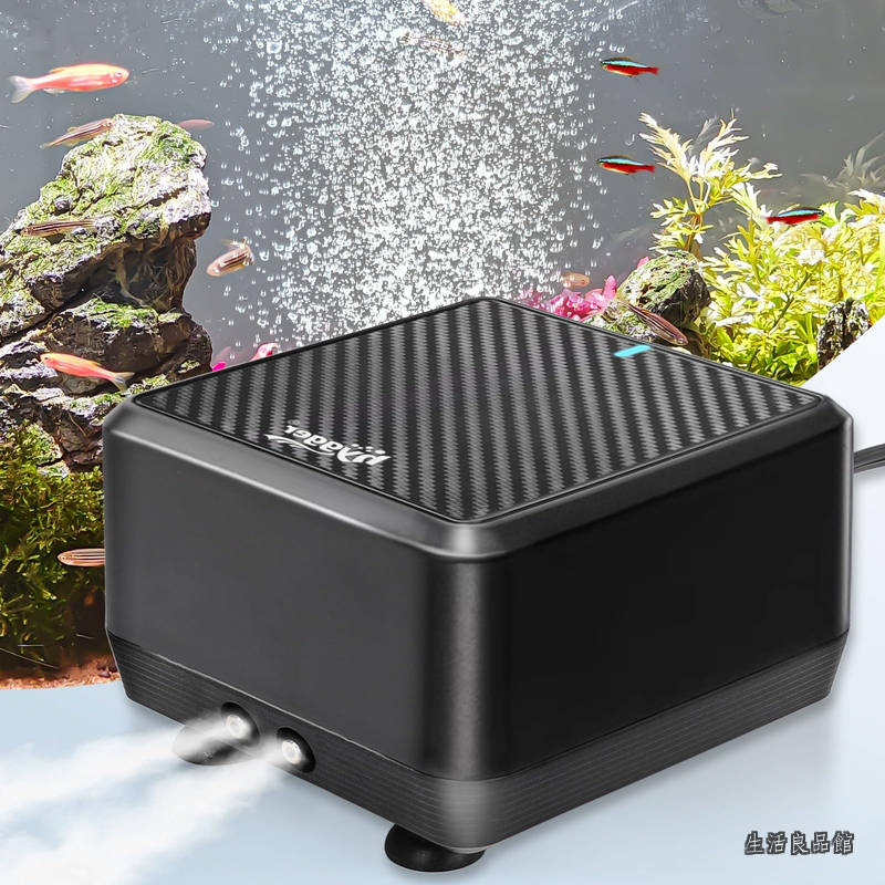 【送料無料】強力水槽エアーポンプ 16L/min 2口 酸素ポンプ エアレーション 4mmチューブ対応 水深180cm以下 エア量調節可能 海水・淡水両用 低振動 静音 省エネ 防振 設置簡単 10W