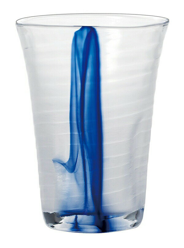 泡立ちグラス 東洋佐々木ガラス ビールグラス 泡立ちぐらす コップ 藍流し 340ml （P-52013-F/B-302-1P）