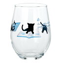 東洋佐々木ガラス タンブラー わたしとねこ 325ml 青(B-45102-J335)