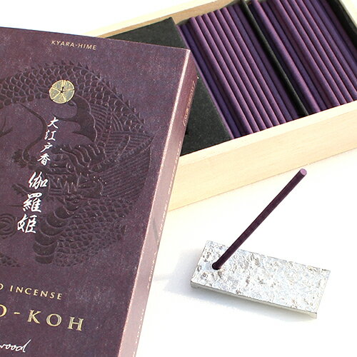 日本香堂 お香 スティック 大江戸香 伽羅姫 スティック60本入 香立付