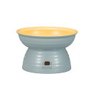 宮本産業 ペット食器 みやわん 脚付きフードボウル バイカラー クリーンコート加工 ブルー イエロー 約235ml
