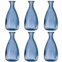 東洋佐々木ガラス 徳利 カラフェ 日本製 6個セット ブルー 270ml 61063SHB