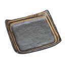 セール ヤマサ坂井陶器 宗峰窯 皿 黒ライン 4.0 角皿 12×12×2.3cm 322-07-233