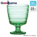 【ケース販売】 東洋佐々木ガラス フリーグラス ルラック 日本製 食洗機対応 リーフグリーン 約240ml P-53201GG-JAN 48個セット 業務用 (...