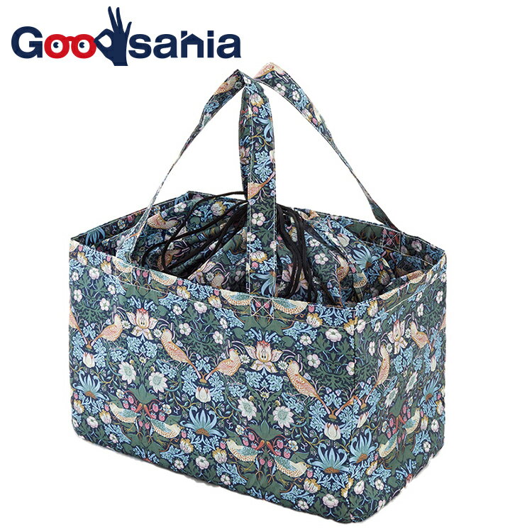 パシフィックGLD エコバック レジカゴバッグ 保温 バード＆ストロベリー 42×26×25cm 73786 （ コンパクト おしゃれ 花柄 エコ レジ 買い物 バッグ レジ袋 買い物袋 保温 ）