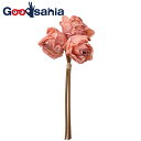 アスカ 造花 ローズ バンチ アンティークピンク 全長約26cm 花径約6cm A-34407-003A 1束(3本組) ( 北欧 フラワーアレンジメント リア...