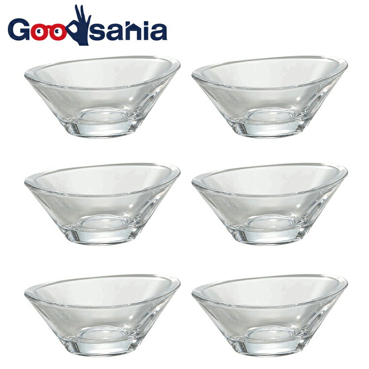東洋佐々木ガラス 小鉢 花かざり オーバルディッシュ 日本製 食洗機対応 クリア 約9.5×5.6×3.8cm 6個入 P-20304 ( 小鉢 皿 ボウル ボール オーバル 丸 深め 小さめ )