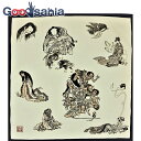 丸全 風呂敷 綿風呂敷 北斎 漫画 おばけ 紺 約50×50cm ( 和雑貨 綿 コットン ふろしき 和風 和小物 和装小物 土産 贈答 贈り物 ギフト タペス...