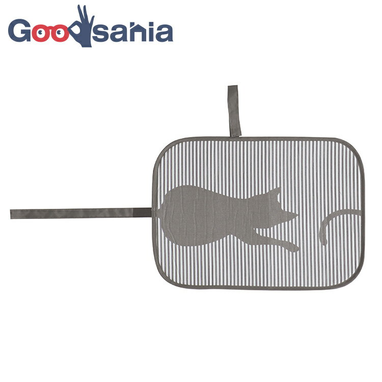 天馬 アイロンマット くるっとアイロンマット ショート ねこ グレー 約42×30cm ( アイロン マット アイロン台 ミニ 小さめ コンパクト 折り畳み く...